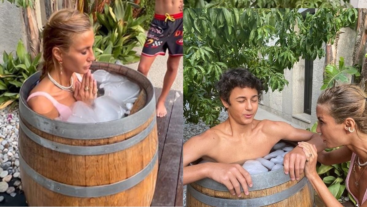 Çağla Şıkel Ve Oğlu Kuzey'in Soğuk Su Deneyimi