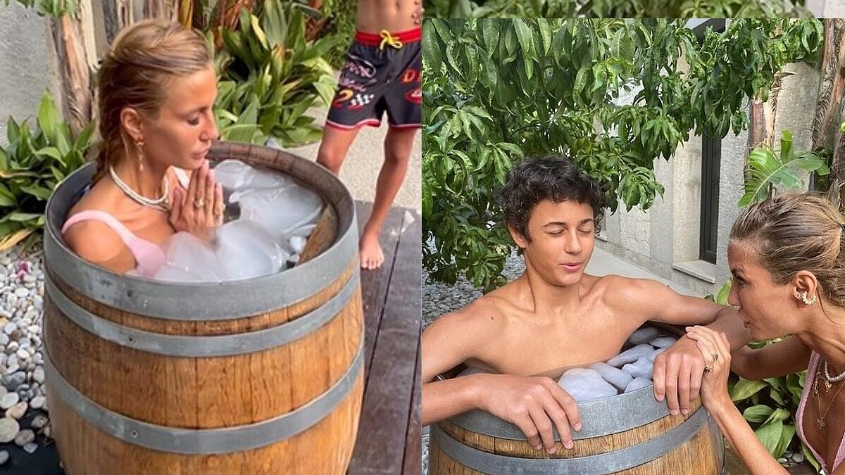 Çağla Şıkel Ve Oğlu Kuzey'in Soğuk Su Deneyimi