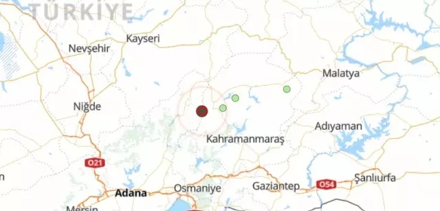 Kahramanmaraş'ın Göksun İlçesinde 4.6 Büyüklüğünde Deprem!