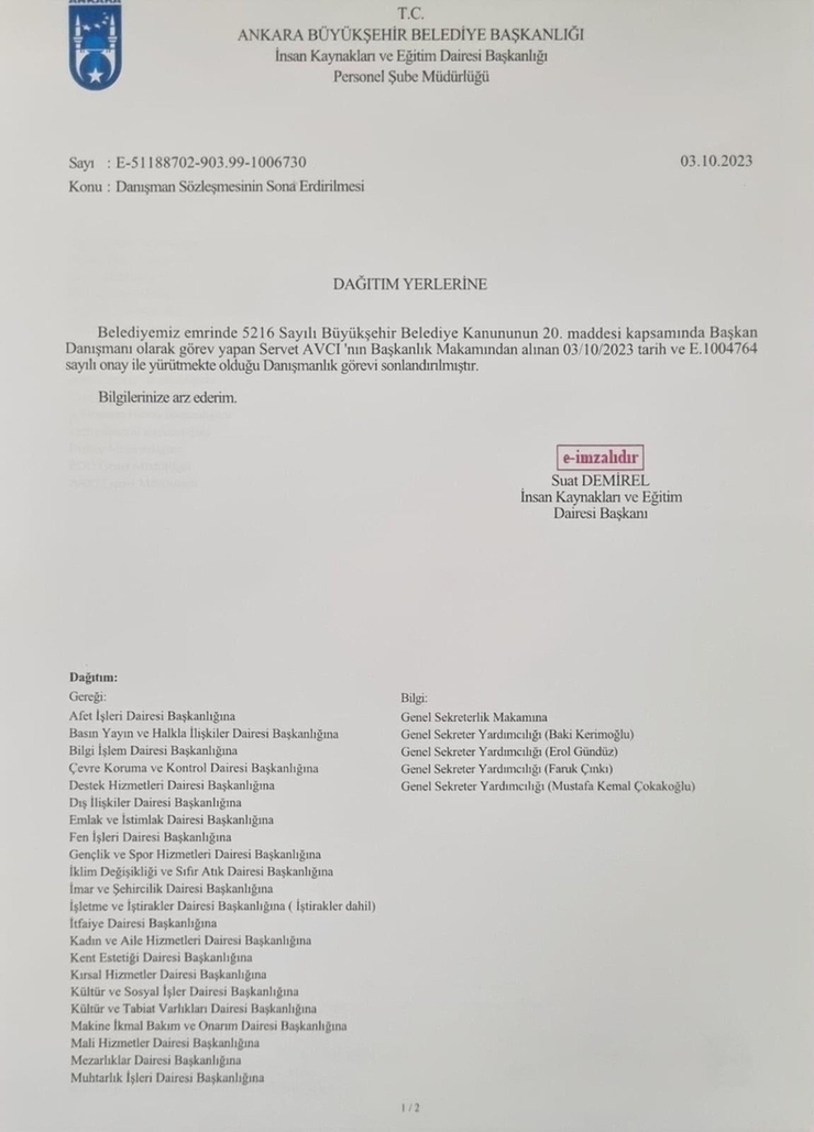 Mansur Yavaş Başdanışmanını Görevden Alındı! Chp'de Değişim Hareketleri