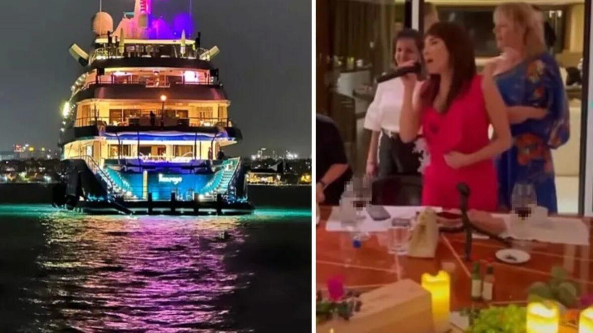 Burcu Güneş, Ravi Ruia'nın Lüks Teknesinde Şarkı Söyledi