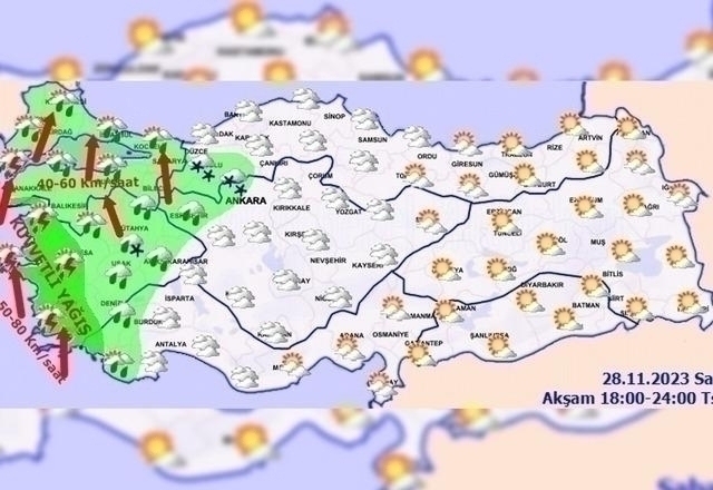 Meteoroloji'den Fırtına Uyarısı! Tüm İllerin Hava Durumu...