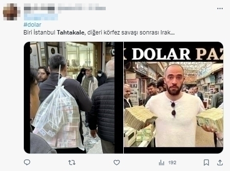 Tahtakale'de Vatandaşın Sırtında Taşıdığı Para Dolu Çuval Olay Oldu!