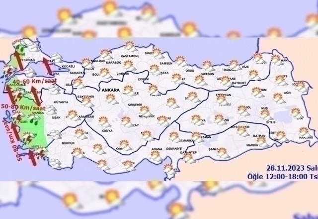 Meteoroloji'den Fırtına Uyarısı! Tüm İllerin Hava Durumu...