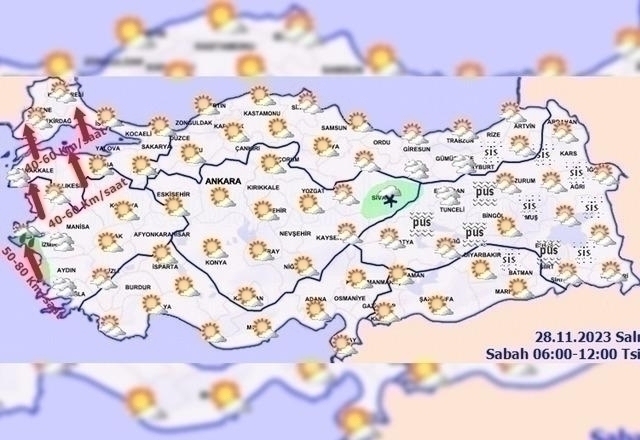 Meteoroloji'den Fırtına Uyarısı! Tüm İllerin Hava Durumu...