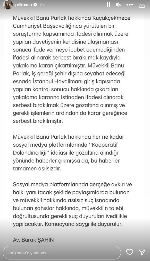 Banu Parlak'tan Dolandırıcılık İddialarına Cevap!