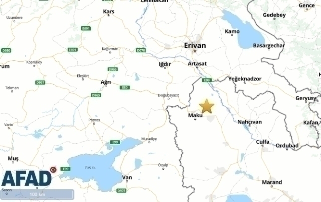 4.3 Büyüklüğündeki Deprem Ağrı, Iğdır Ve Van'da Da Hissedildi