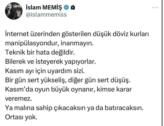 İslam Memiş, Gram Altın Fiyatı İçin Uyardı! Gerileme Bekleniyor...