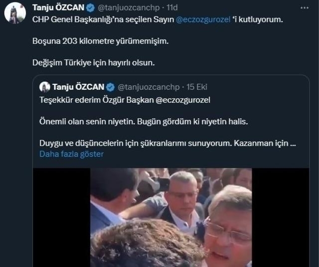 Chp'de Özgür Özel'e Tanju Özcan'dan Tebrik Geldi
