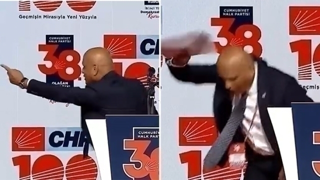Chp'li Abdullah Şahin Kürsüde Mikrofonu Kapatılınca Sinirlendi