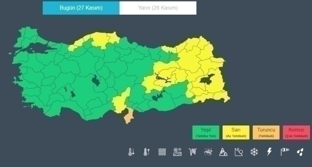 Meteoroloji 27 Kent İçin Yeni Fırtına Uyarısı Yaptı