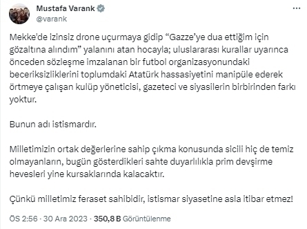 Mustafa Varank'tan Suudi Arabistan'ın Rezaleti Sonrası "İstismar" Açıklaması!