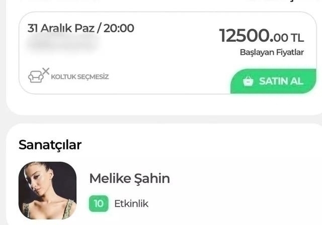 Melike Şahin Yılbaşı Gecesinde Konser Verecek! Fiyatlar Dudak Uçuklattı...