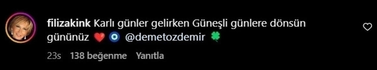 Demet Özdemir'in Paylaşımına İlk Yanıt Filiz Akın'dan Geldi!
