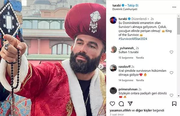 Survivor Turabi'den Padişah Kostümlü Pozlar!