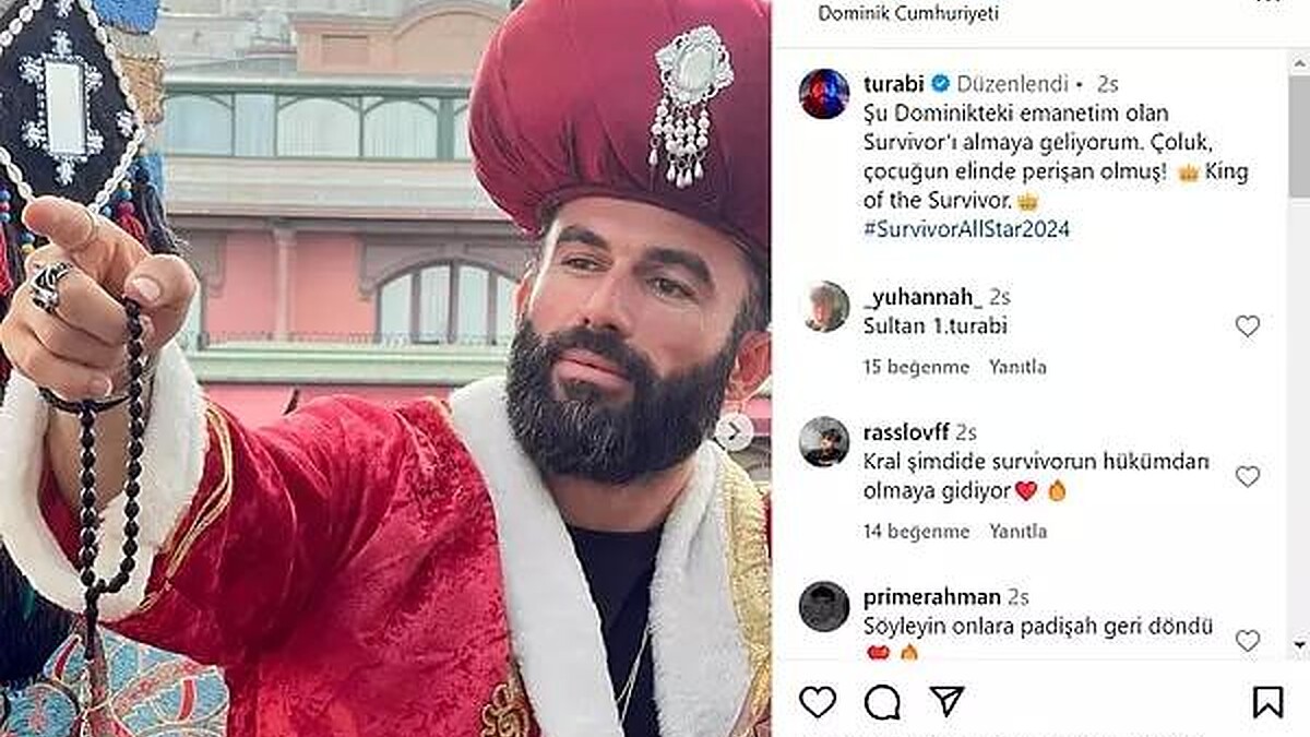 Survivor Turabi'den Padişah Kostümlü Pozlar!