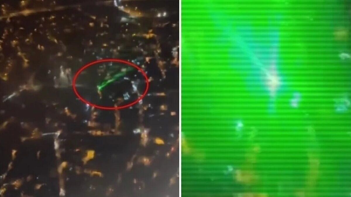 Uçağa Lazer Tutuldu! Yolcu O Anları Kameraya Aldı...
