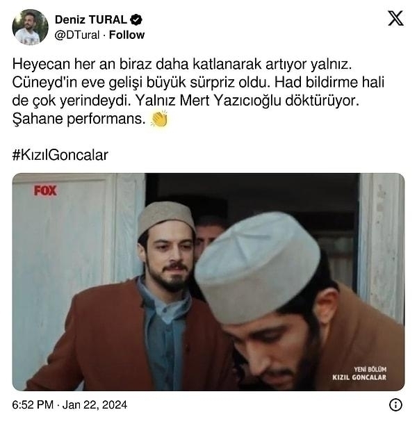 Kızıl Goncalar Dizisinde Cüneyd Karakteri İzleyiciden Tam Not Aldı!
