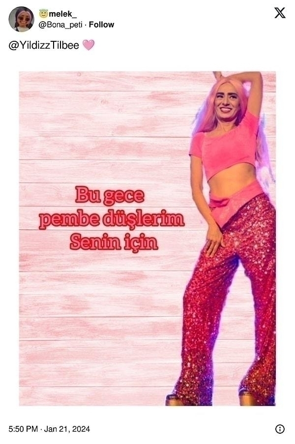 Yıldız Tilbe'ye Pembe Kombini İle Gülşen Benzetmesi!
