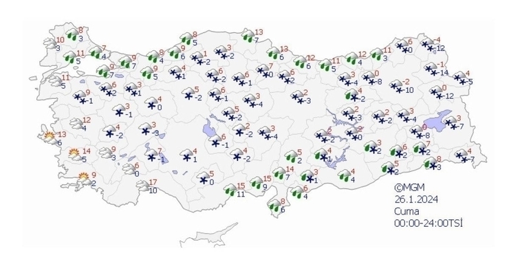 Meteoroloji, Yoğun Kar Yağışı Beklenen 28 Kenti Açıkladı!