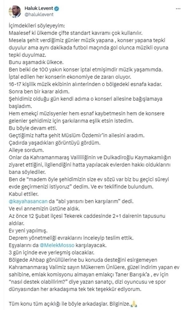 Hasan Can Kaya Ve Haluk Levent Şehit Ailesini Ev Aldı!