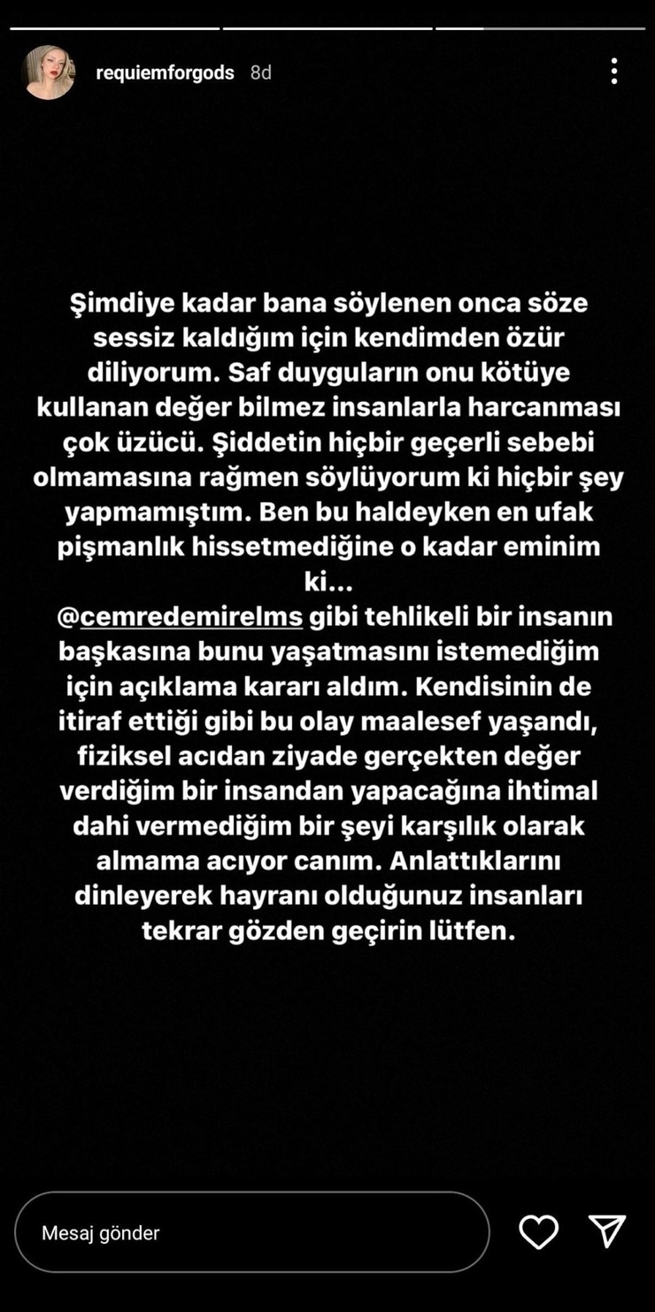 Cemre Demirel: Kıyak Kafa Birtane Vurmuşum! Bu Kadını Dövmek Mi Oluyor?