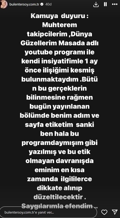 Bülent Ersoy, Dünya Güzellerim Masada Programından Neden Ayrıldı?