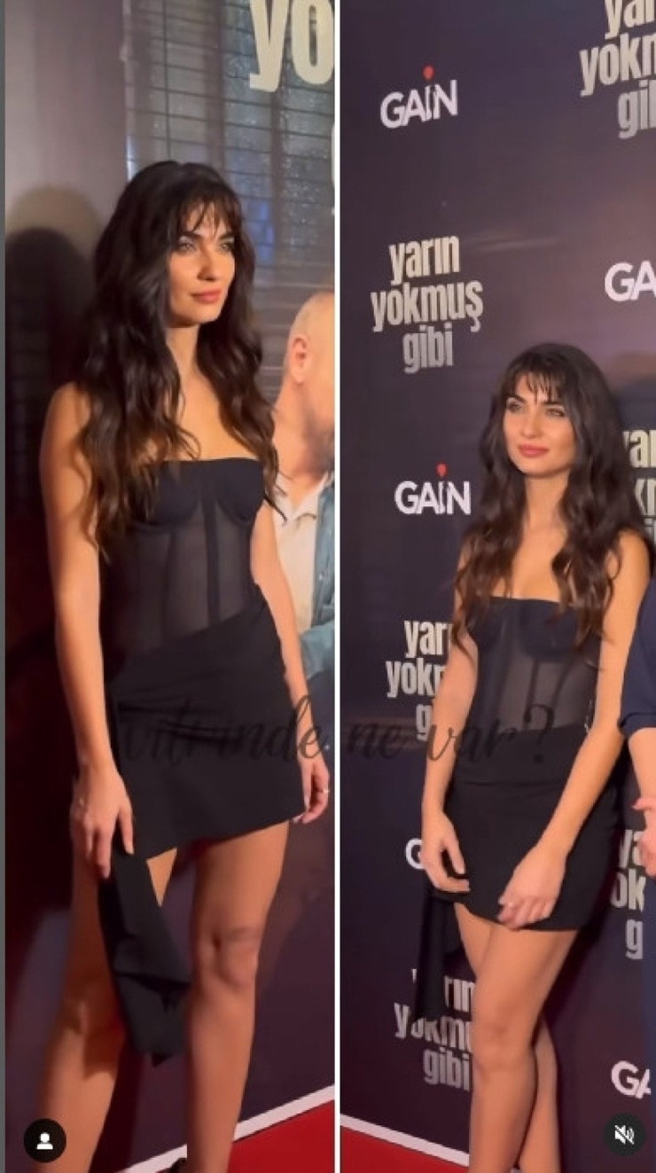 Tuba Büyüküstün, Yatak Sahnesi Ardından Transparan Elbisesiyle Dikkat Çekti!