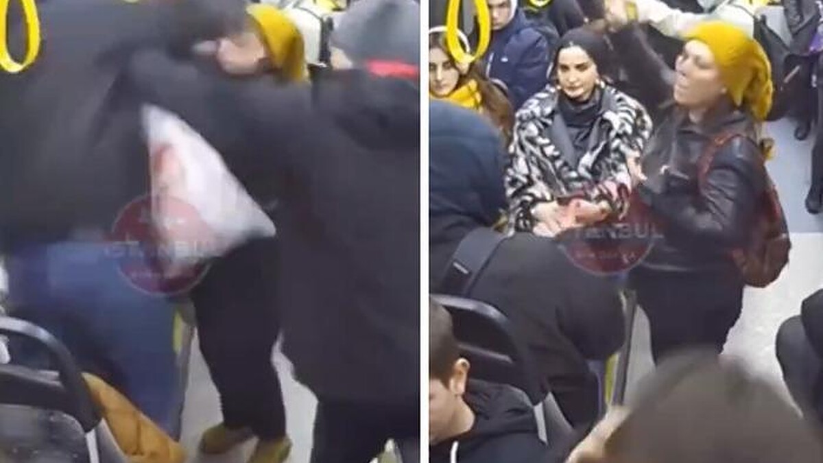 Otobüste Yer İsteyen Kadını Yumruklayarak Dövdü!