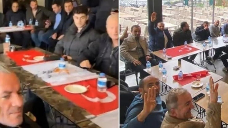 Niğde Belediye Başkan Adayına Destek İçin Türk Bayrağını Sofra Bezi Yaptılar!
