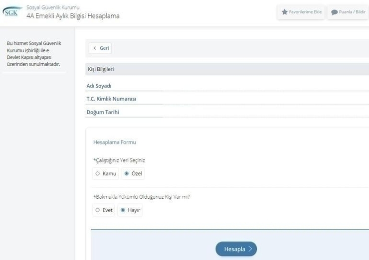 Emekli Maaşı Hesaplama Sistemi Abo E-devlet Kullanımına Açıldı!