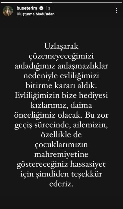 Buse Terim'in 10 Yıllık Evliliği Tek Celsede Sonlandı!