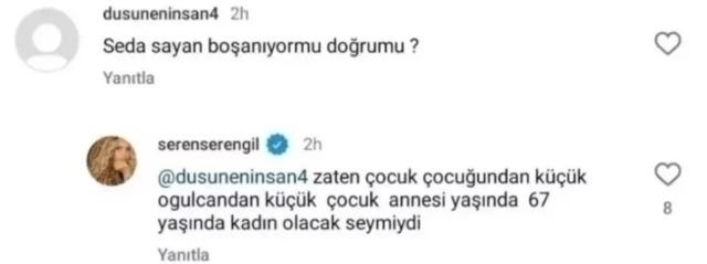 Seren Serengil'den Seda Sayan'a Yaş Farkı Eleştirisi