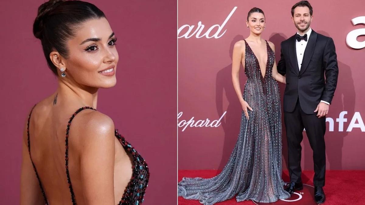 Hakan Sabancı Cannes'da Hande Erçel'e Eşlik Etti… Kırmızı Halı Pozlarını Paylaştı
