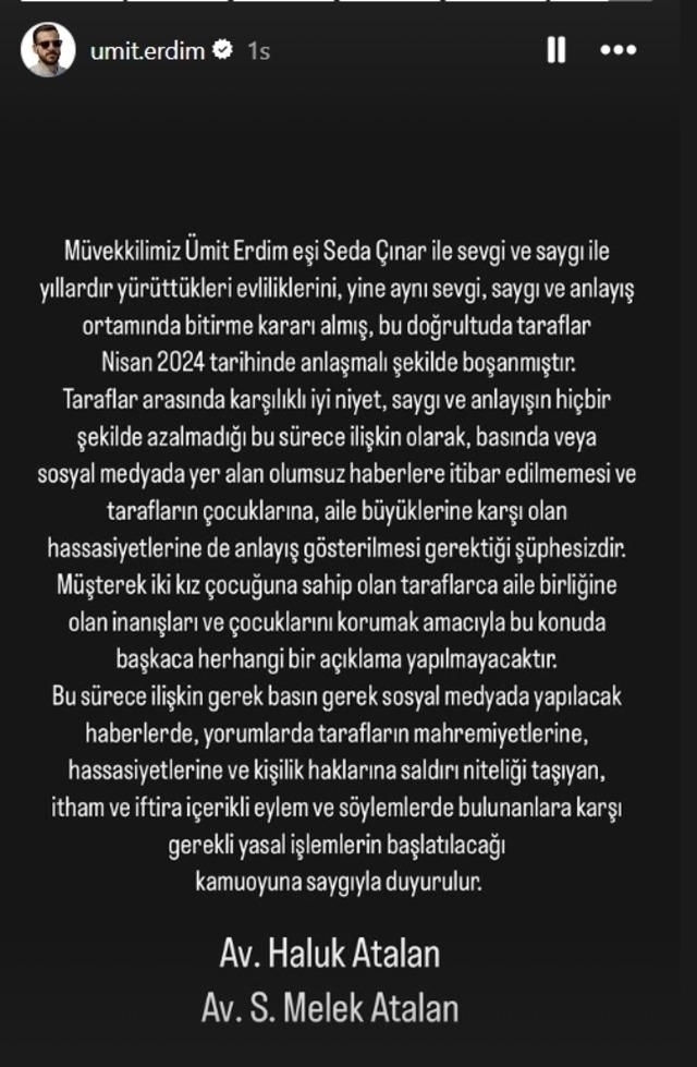 Seda Erdim Ve Ümit Erdim Boşandı: Ortak Açıklama Geldi!