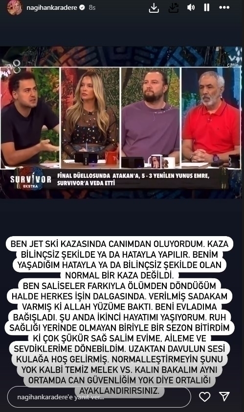 Nagihan Karadere, Yunus Emre'nin Darbettiği Anları Anlattı