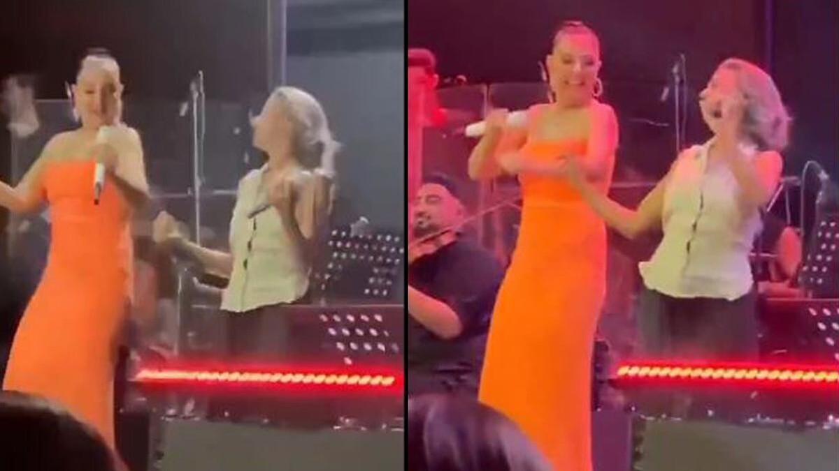 Ebru Gündeş, Yıldız Tilbe'yi Konserde Konuk Etti Ve Göbek Attılar!