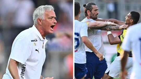 Fenerbahçe'nin Hazırlık Maçında Djiku Ve Livaja Arasındaki Gerginlik Mourinho'nun Müdahalesiyle Son Buldu