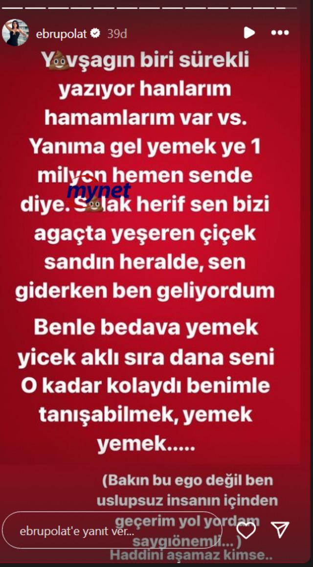 Ebru Polat'tan cinsel içerikli tekliflere sert tepki: "Rahatsız oldum, kolay ilişki bekliyorlar"