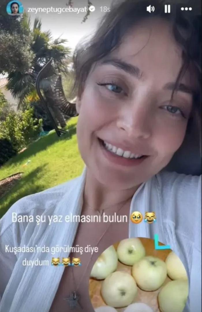 Zeynep Tuğçe Bayat bebek heyecanını paylaştı! Aşerdiği elmayı bulamıyor