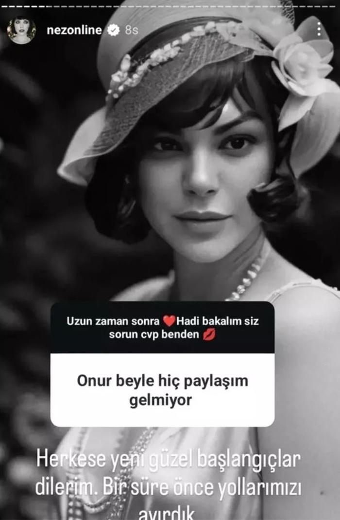 Onur Atilla ve Nez'in Aşkı Bitti, Ünlü Oyuncu Evliliğini Bitirdiği Nez'le Ayrıldı