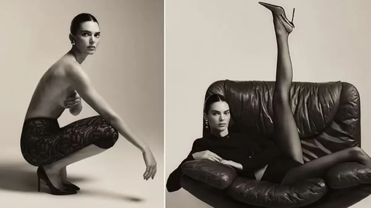 Kendall Jenner, FWRD kampanyası için üstsüz pozlar vererek dikkatleri topladı