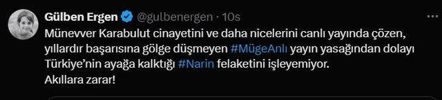 Gülben Ergen, Müge Anlı'nın Narin Güran haberine yaklaşımını eleştirdi!
