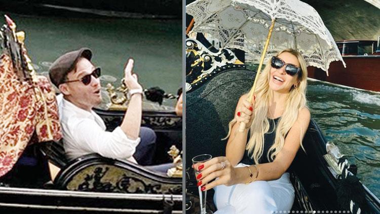 Hadise ve Kerem Bürsin'den eğlenceli anlar: Gondol sefalarında şaka dolu anlar
