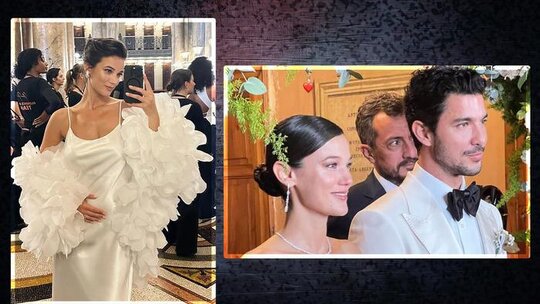 Pınar Deniz ve Kaan Yıldırım'ın Roma'daki evlilik töreninden kareler, hamilelik iddiaları gündemde