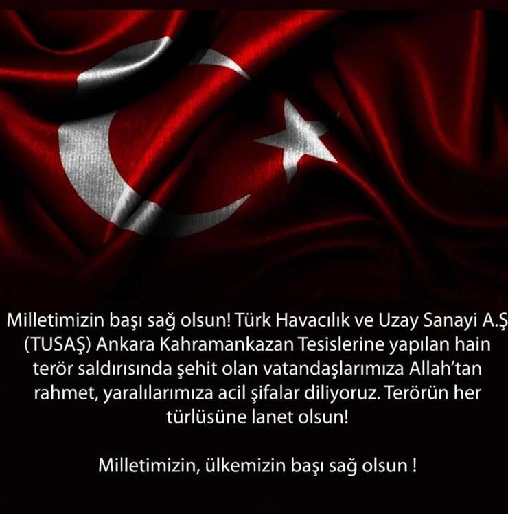 Ünlülerden terör saldırısına sert tepki: Şehitler için rahmet, yaralılar için şifa dileği