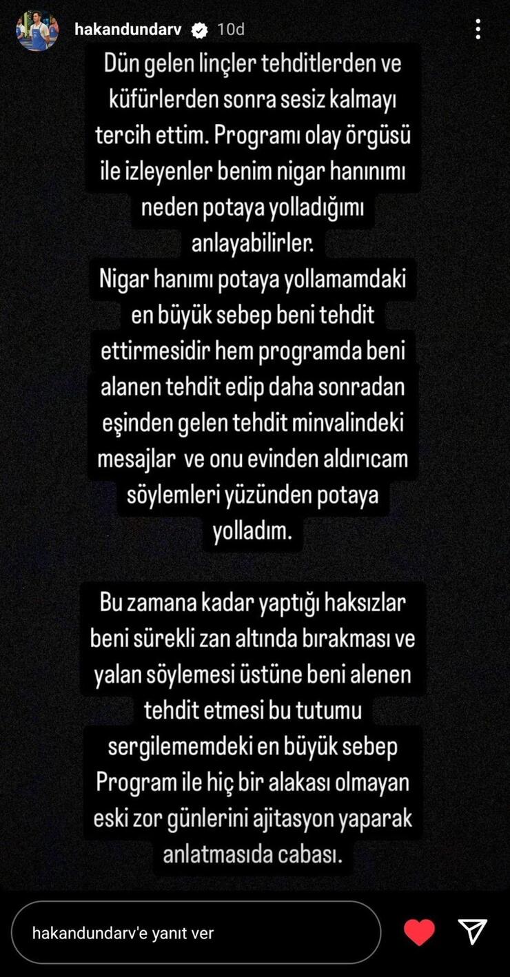 MasterChef Nigar'ın Eşi Hakan'a Tehdit Mesajı Gönderildi, Olay Büyüyor!