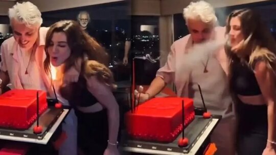 Gökçe Bahadır’ın Eşinin Doğum Günü Kutlamasında Saçları Pasta Üflerken Yandı