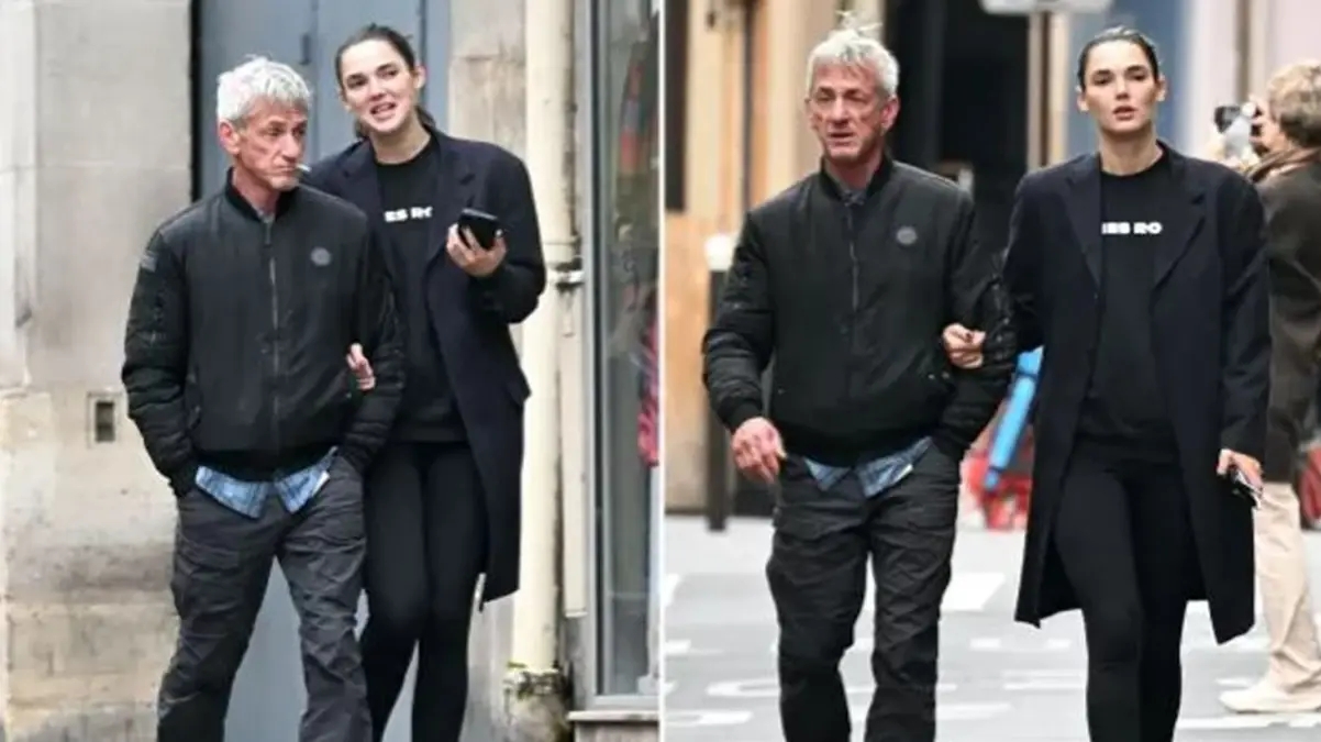 Sean Penn, Paris'te 30 yaşındaki sevgilisi Valeria Nicov ile objektife yakalandı