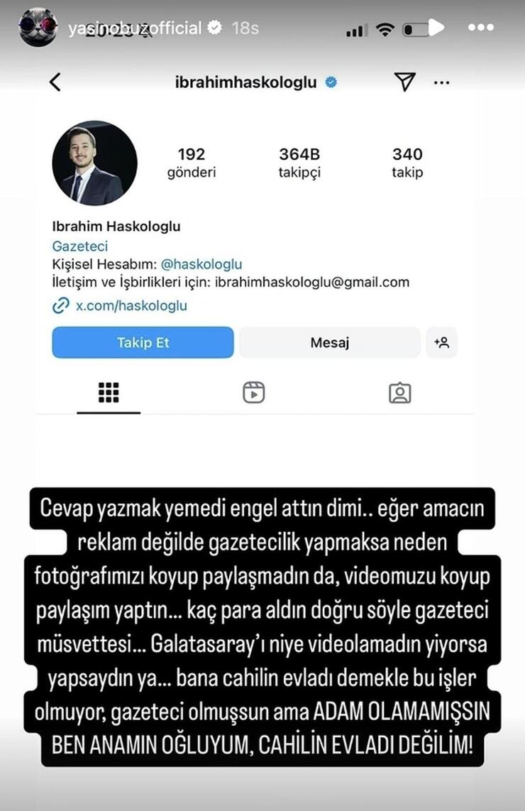 Yasin Obuz'dan gazeteci Haskoloğlu'na sert yanıt: Bahis ifşaları sonrası tartışma büyüyor!